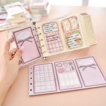 Pocket-Sized (M5) 5-Hole Foldable Refill Sheets | Kawaii Lunch Series