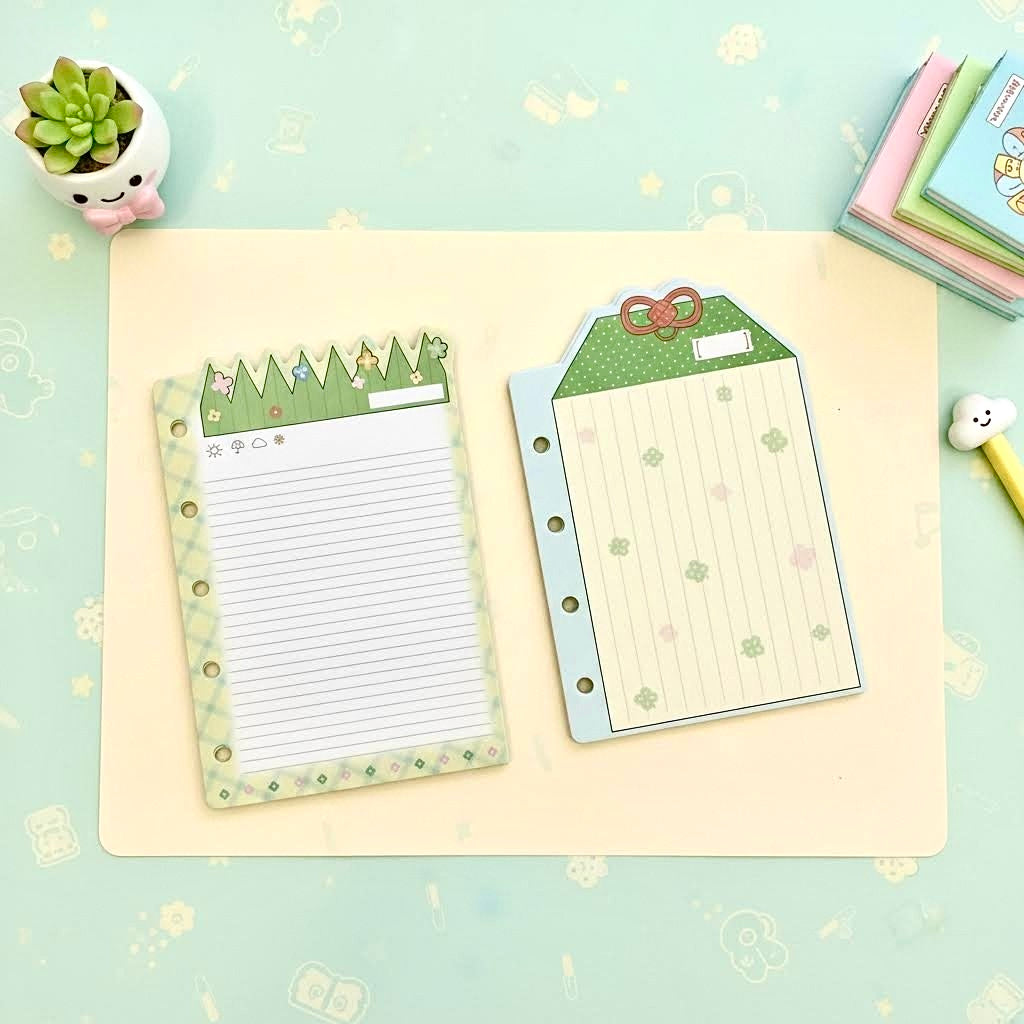 Pocket-Sized (M5) 5-Hole Refill Sheets | Tiny Cute Twist Notepads
