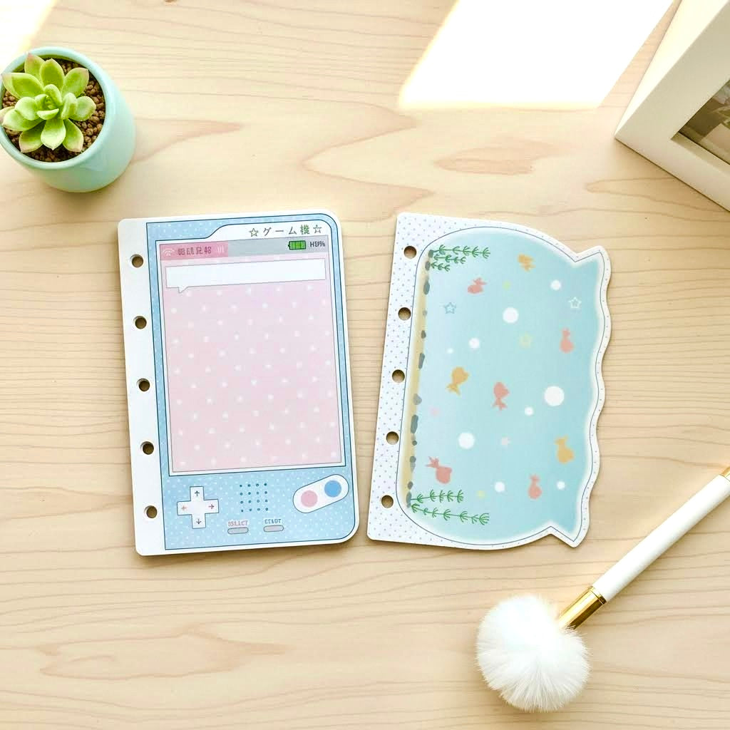 Pocket-Sized (M5) 5-Hole Refill Sheets | Tiny Cute Twist Notepads