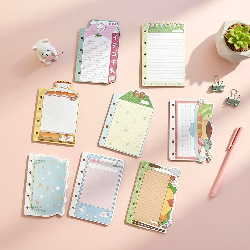 Pocket-Sized (M5) 5-Hole Refill Sheets | Tiny Cute Twist Notepads