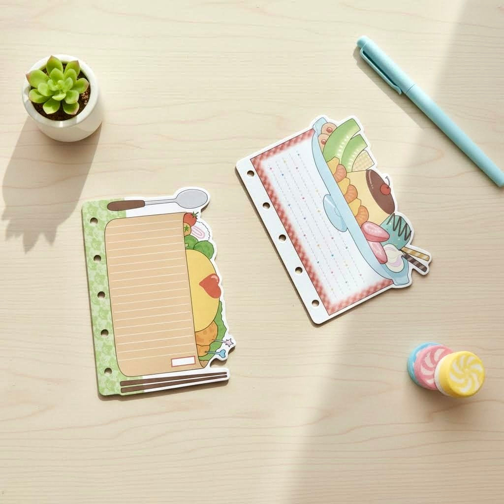 Pocket-Sized (M5) 5-Hole Refill Sheets | Tiny Cute Twist Notepads