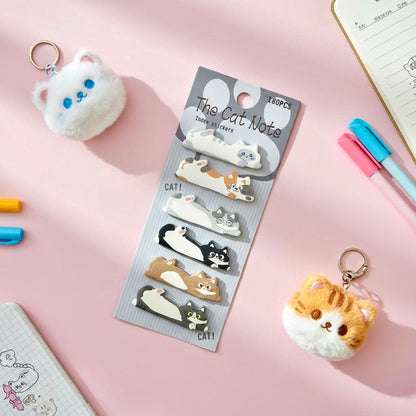 Kawaii Kitty Index Tabs and Sticky Notes Set