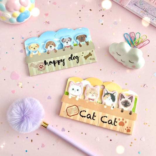 Sweet Happy Pets Index Tabs Sticky Notes Set