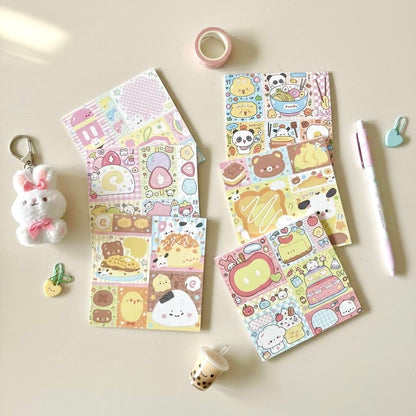 Memo Pads | Japanese-Style Kawaii Doggy Friends Squared Notepads