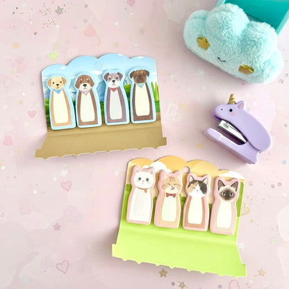 Sweet Happy Pets Index Tabs Sticky Notes Set