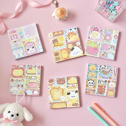 Memo Pads | Japanese-Style Kawaii Doggy Friends Squared Notepads