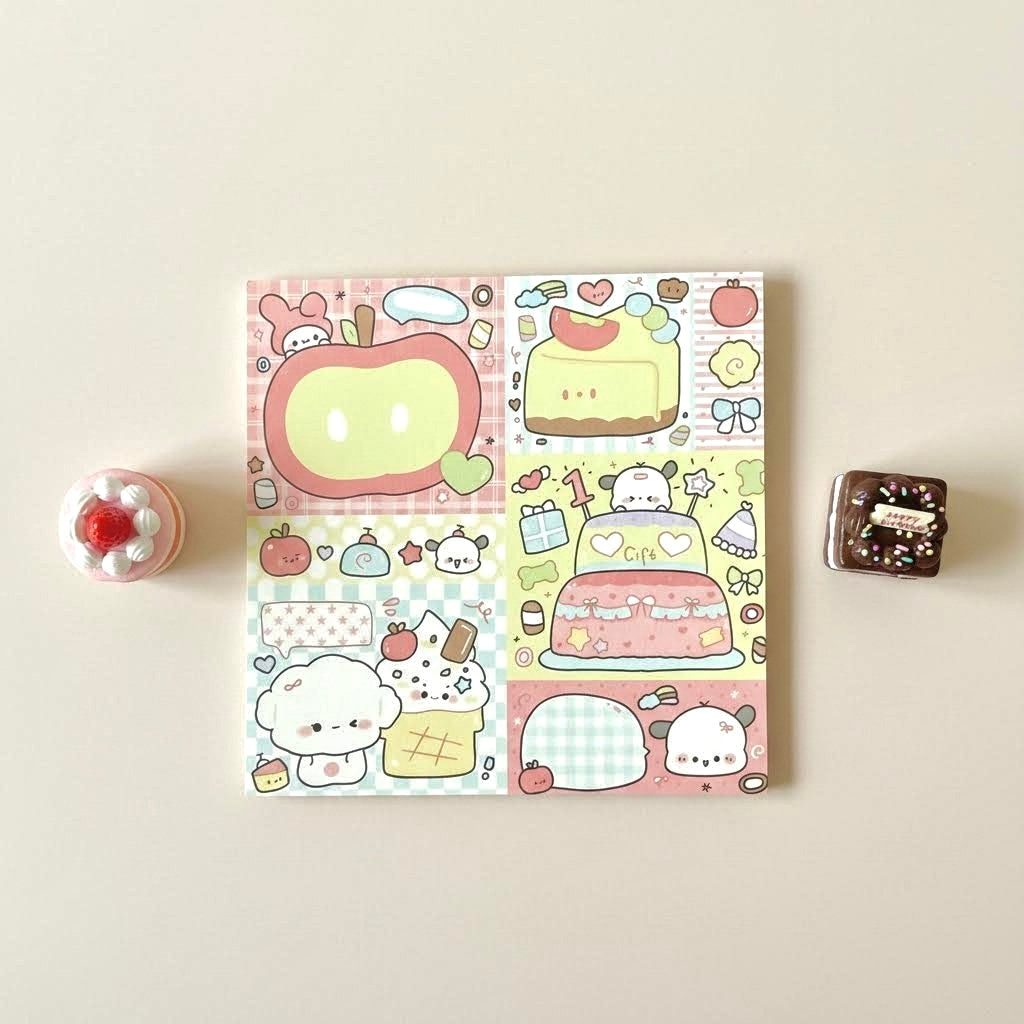 Memo Pads | Japanese-Style Kawaii Doggy Friends Squared Notepads