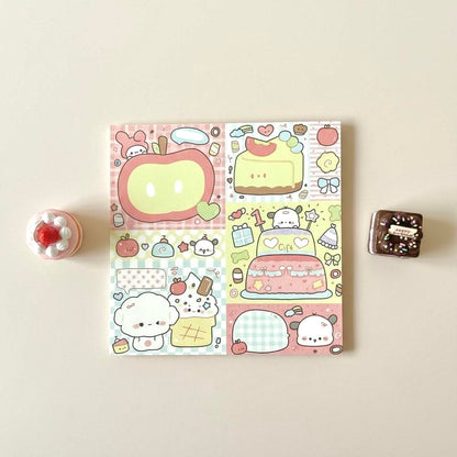 Memo Pads | Japanese-Style Kawaii Doggy Friends Squared Notepads