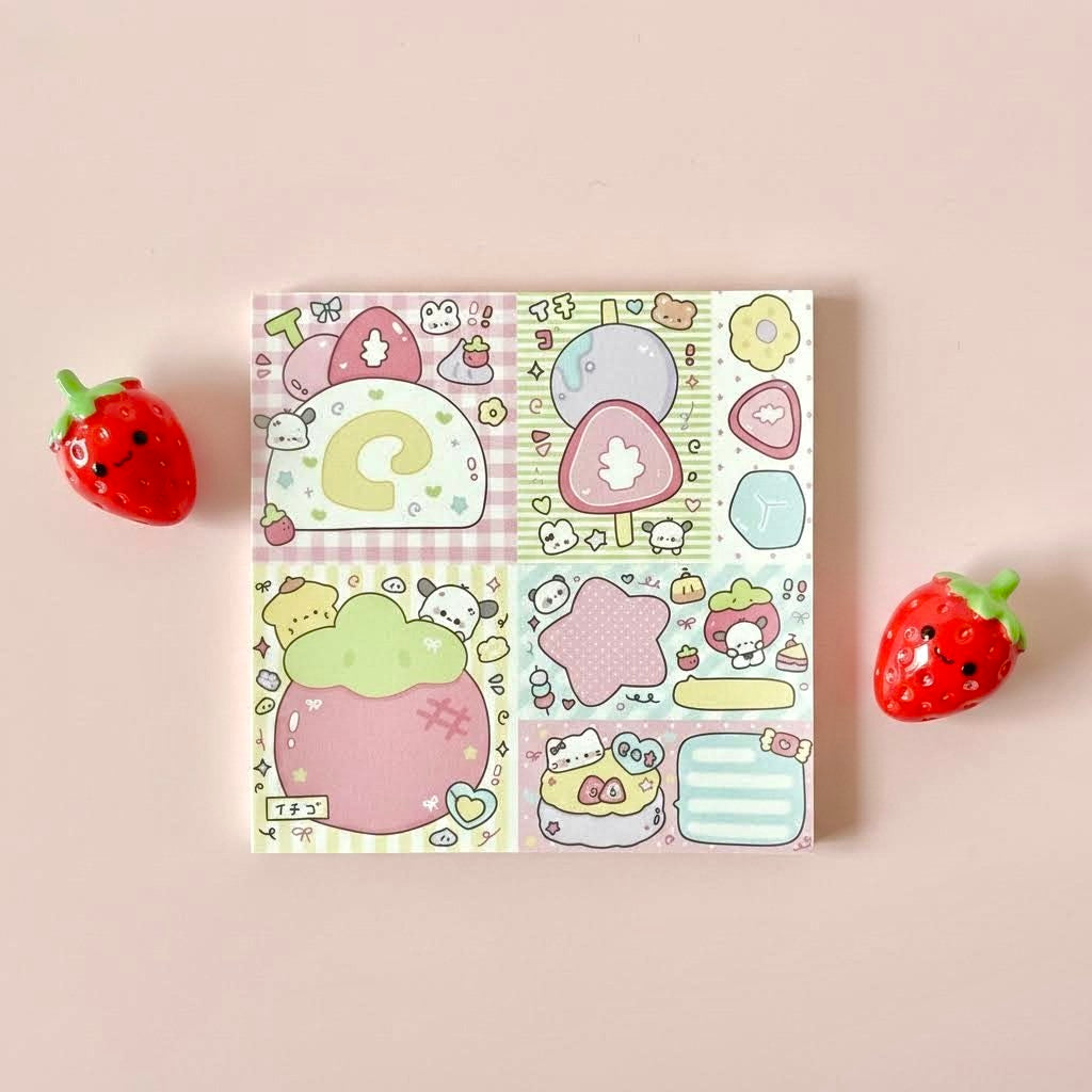 Memo Pads | Japanese-Style Kawaii Doggy Friends Squared Notepads