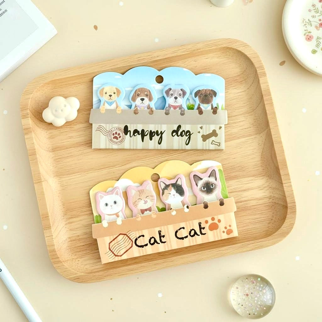 Sweet Happy Pets Index Tabs Sticky Notes Set