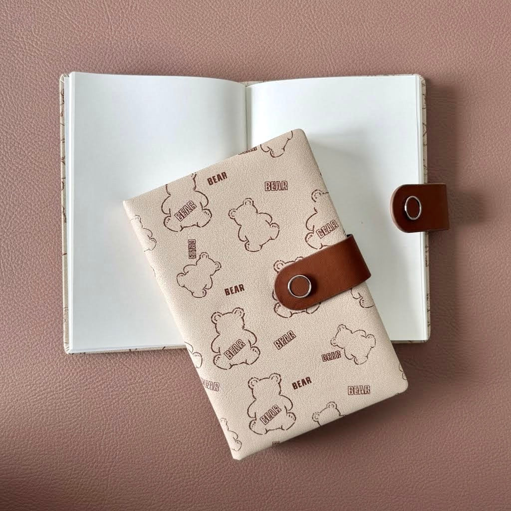 B6 | PU Leather Hardcover | Little Bear Series with Magnetic Closure
