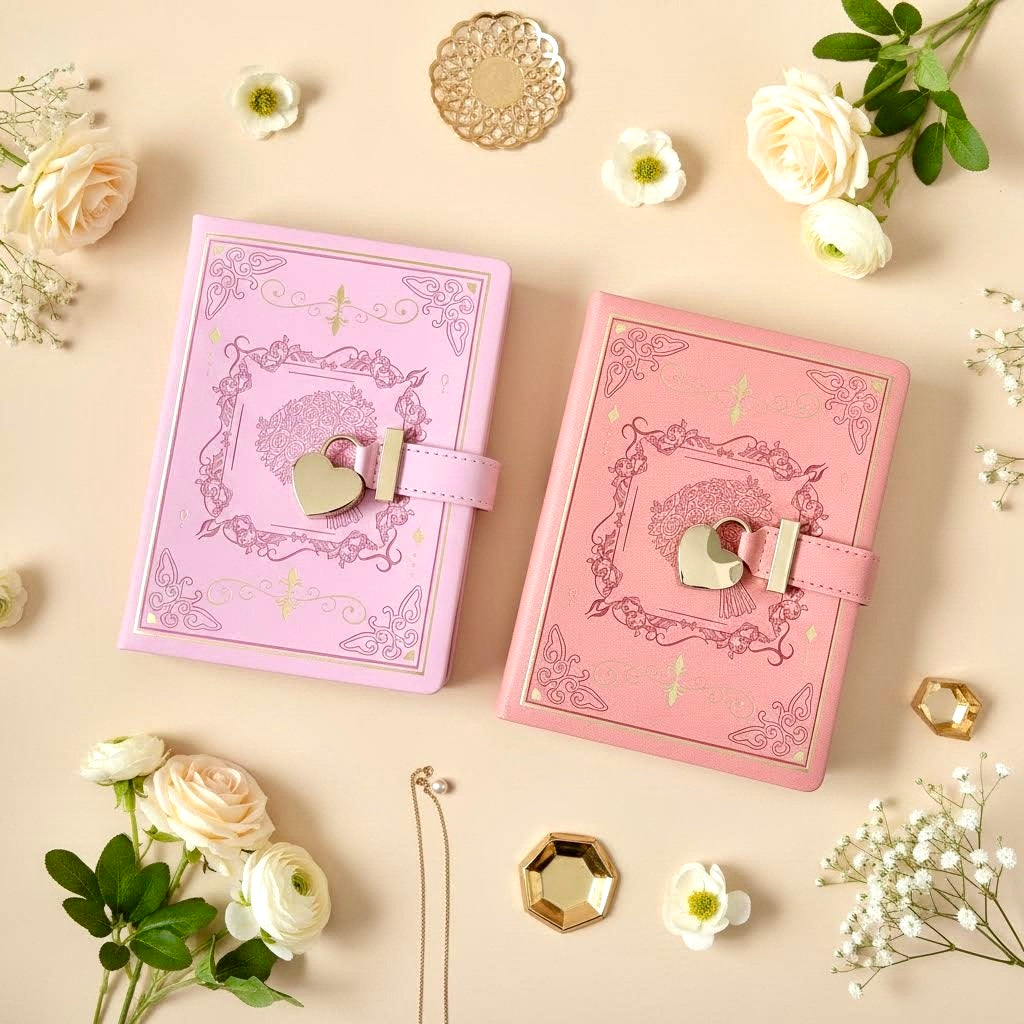 B6 | PU Leather Hardcover | Enchanted Heart Secrets Notebook