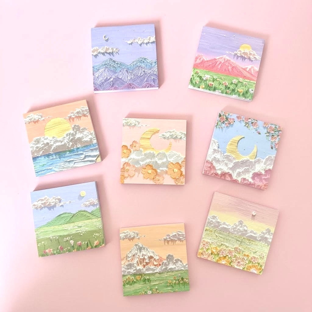 Korean style oil painting art sticky notes