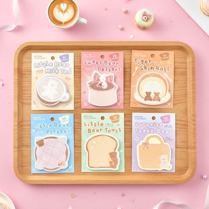Dessert-Themed Bear’s Polka Sticky Notes