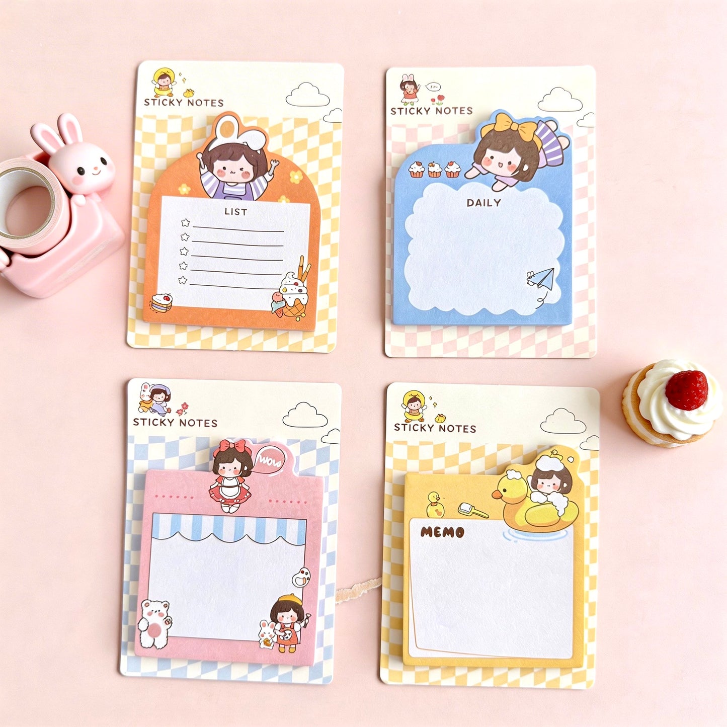 4 Pack - Sweet Millie Korean Style Sticky notes