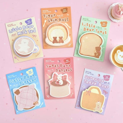 Dessert-Themed Bear’s Polka Sticky Notes