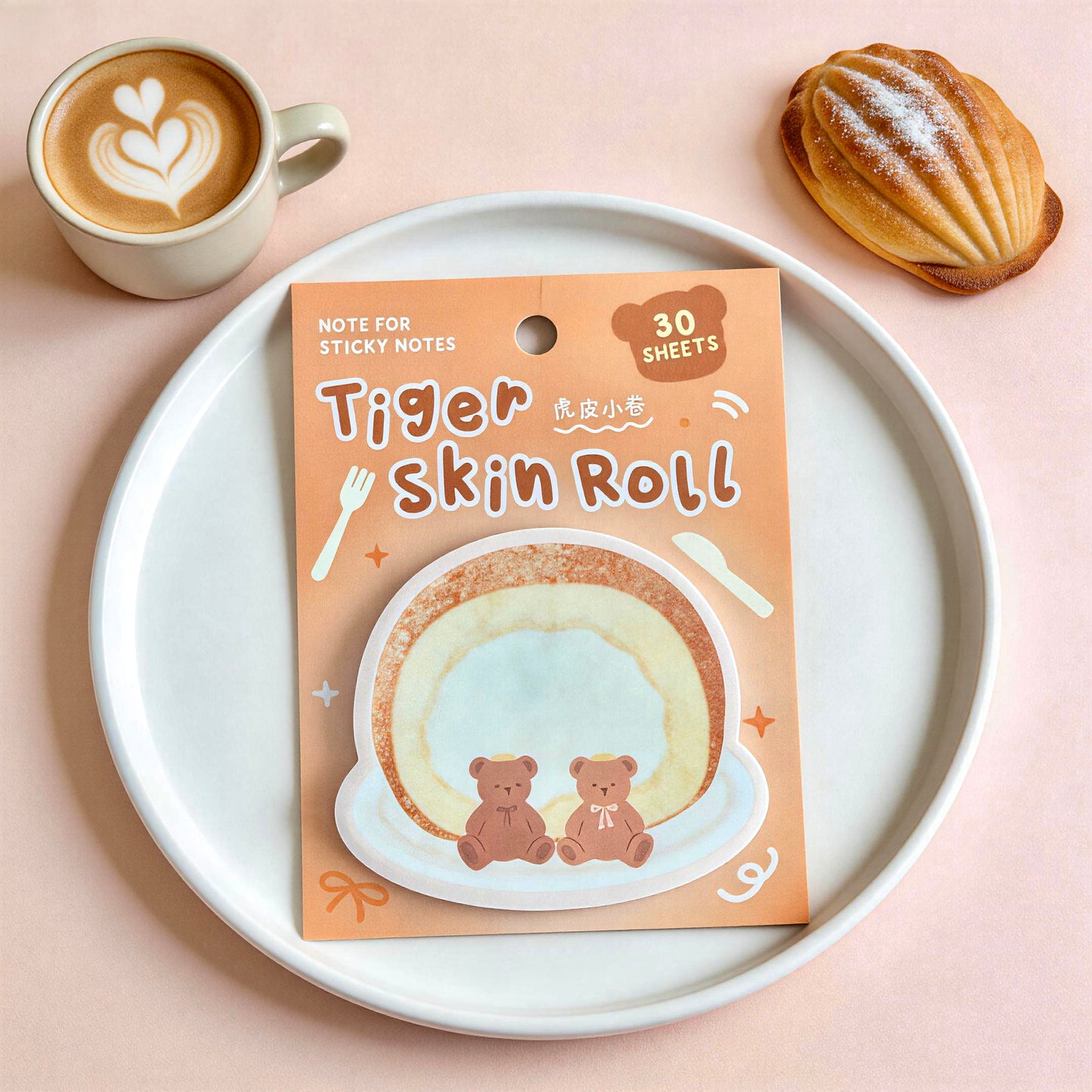 Dessert-Themed Bear’s Polka Sticky Notes