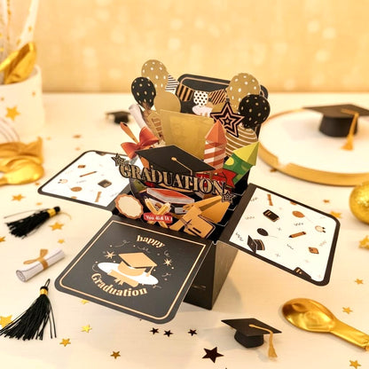 3D Pop-Up Graduation Box Card Congrats Graduate Keepsake Box
