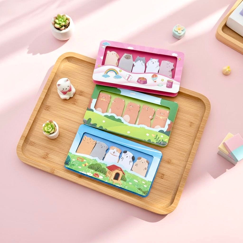 Animal Friends Index Tabs Sticky Notes Set
