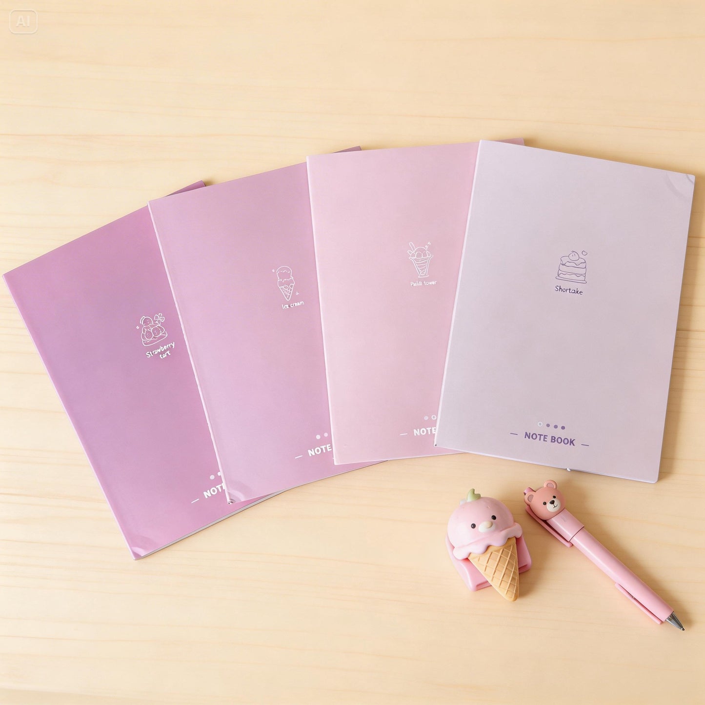 B5 | 4-Pack Notebook Set |  Soft Spectrum Study Book