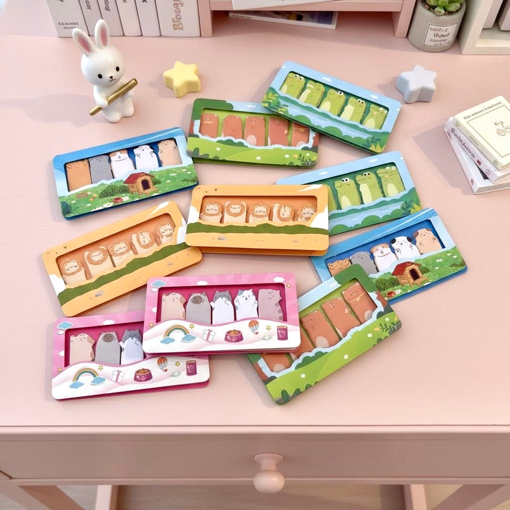 Animal Friends Index Tabs Sticky Notes Set