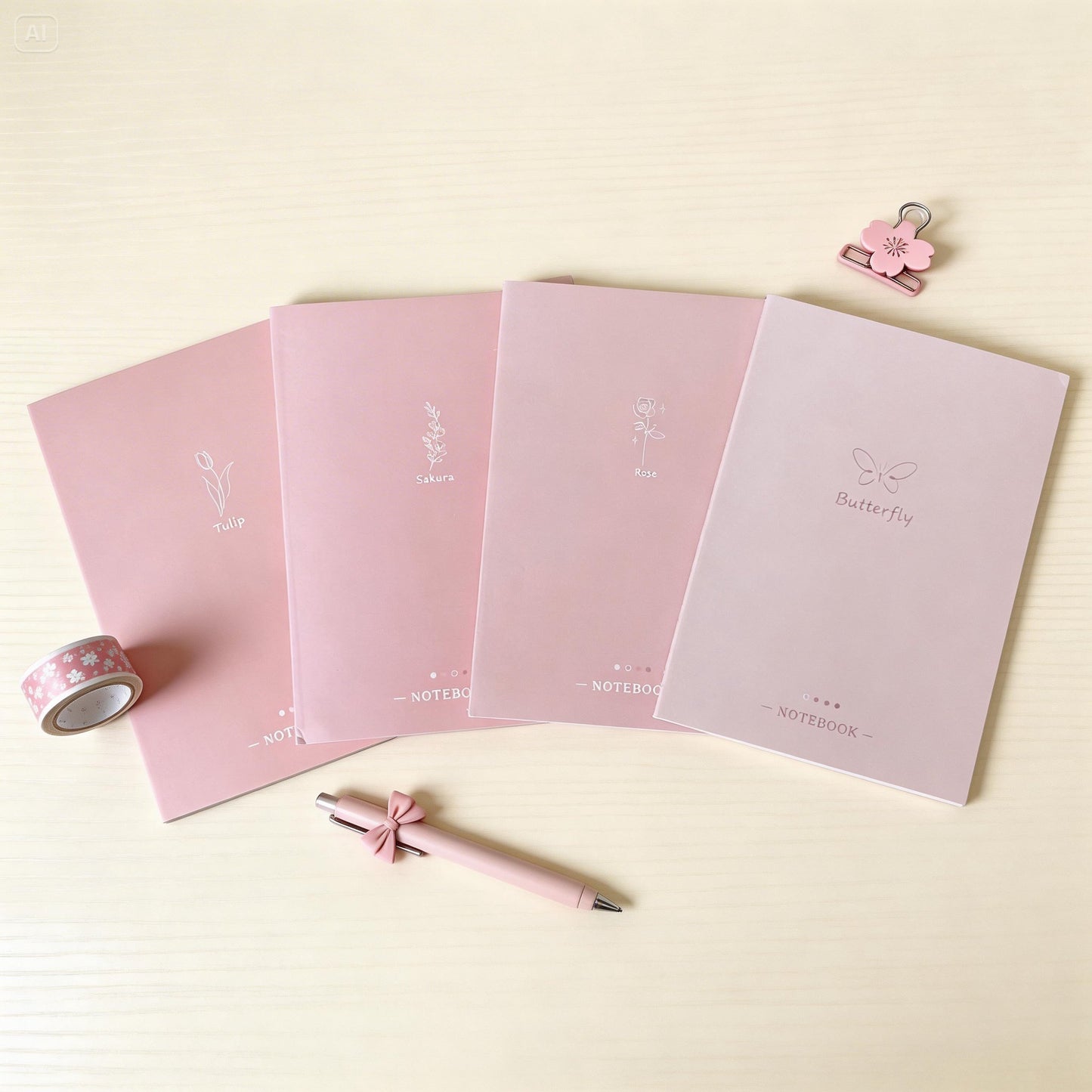 B5 | 4-Pack Notebook Set |  Soft Spectrum Study Book