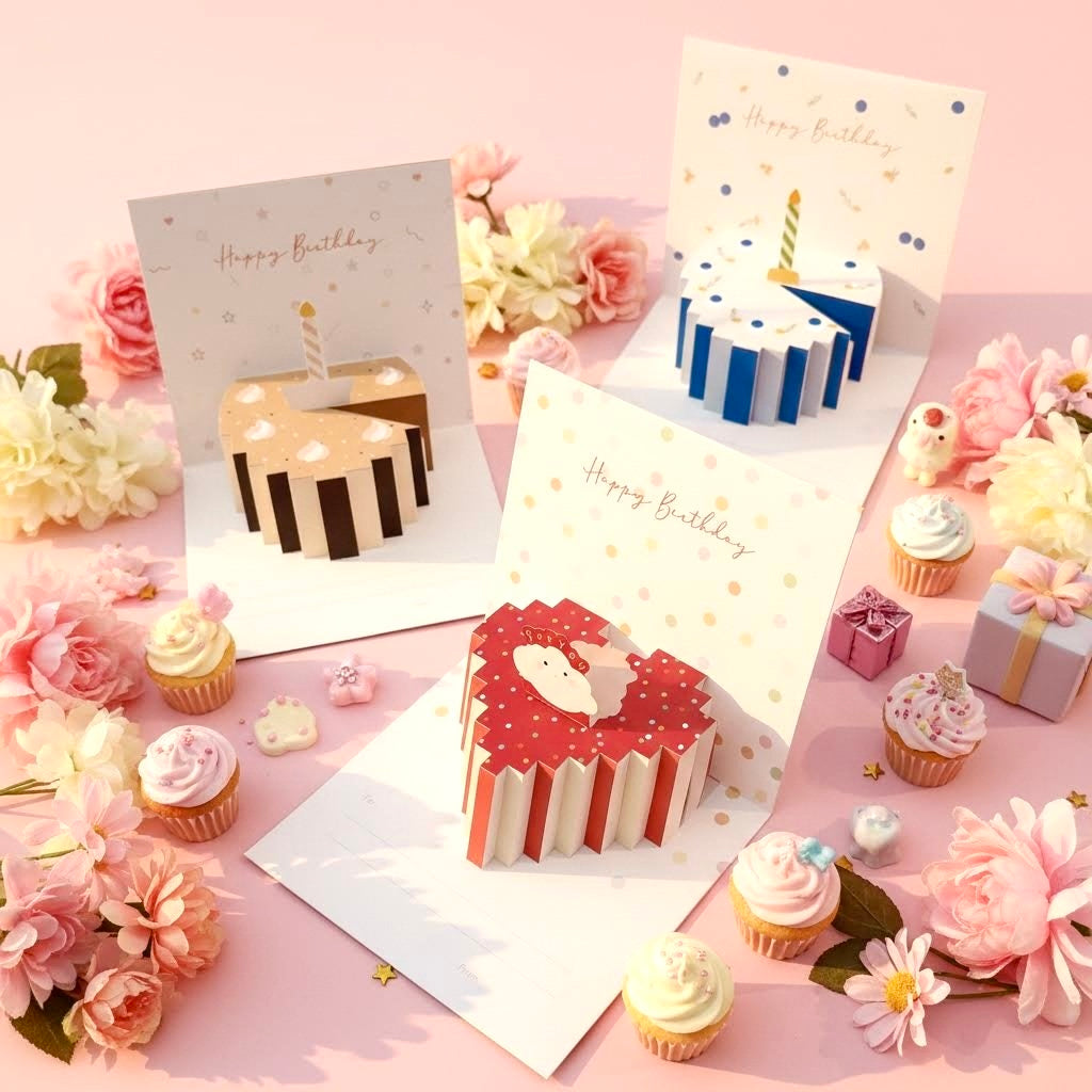 3D Pop-Up Yammy Cakes Birthday Card
