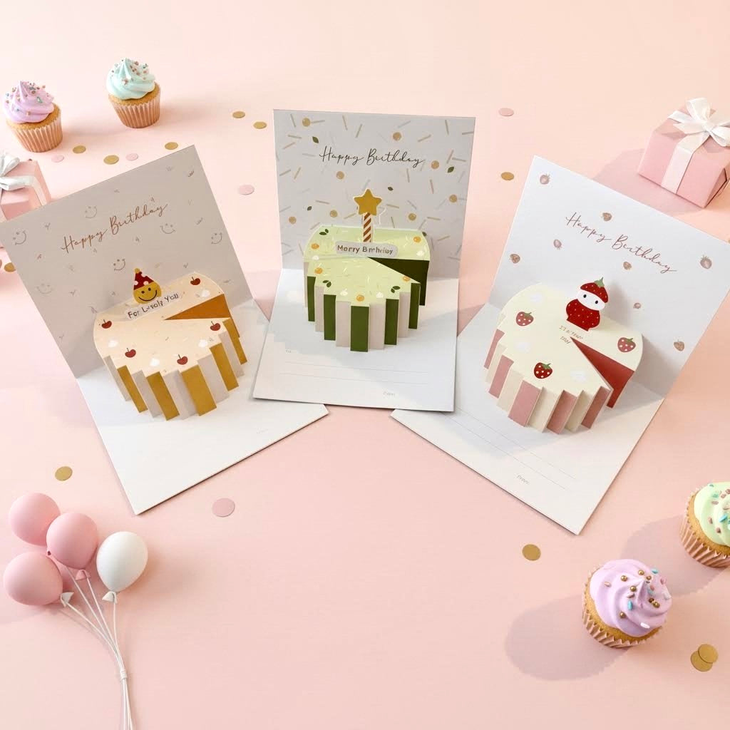 3D Pop-Up Yammy Cakes Birthday Card