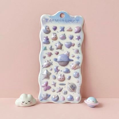 3D Stickers | Twinkling Cosmic Candy Garden