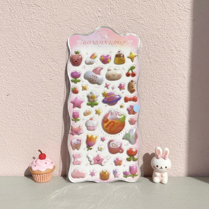 3D Stickers | Twinkling Cosmic Candy Garden