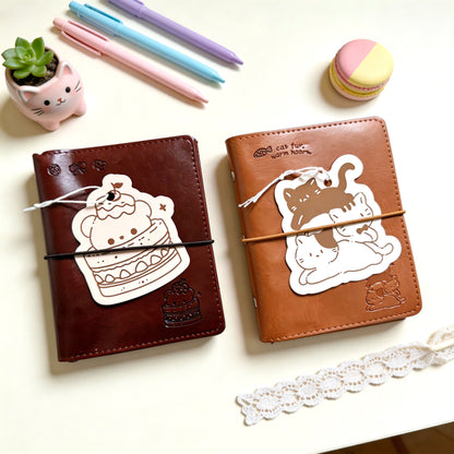 A6 | PU Leather | Subtle Cute Leather Refillable Journal Notebook