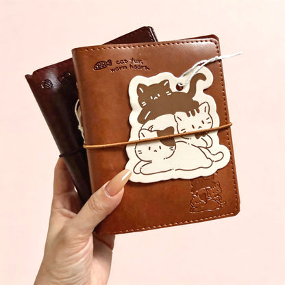 A6 | PU Leather | Subtle Cute Leather Refillable Journal Notebook