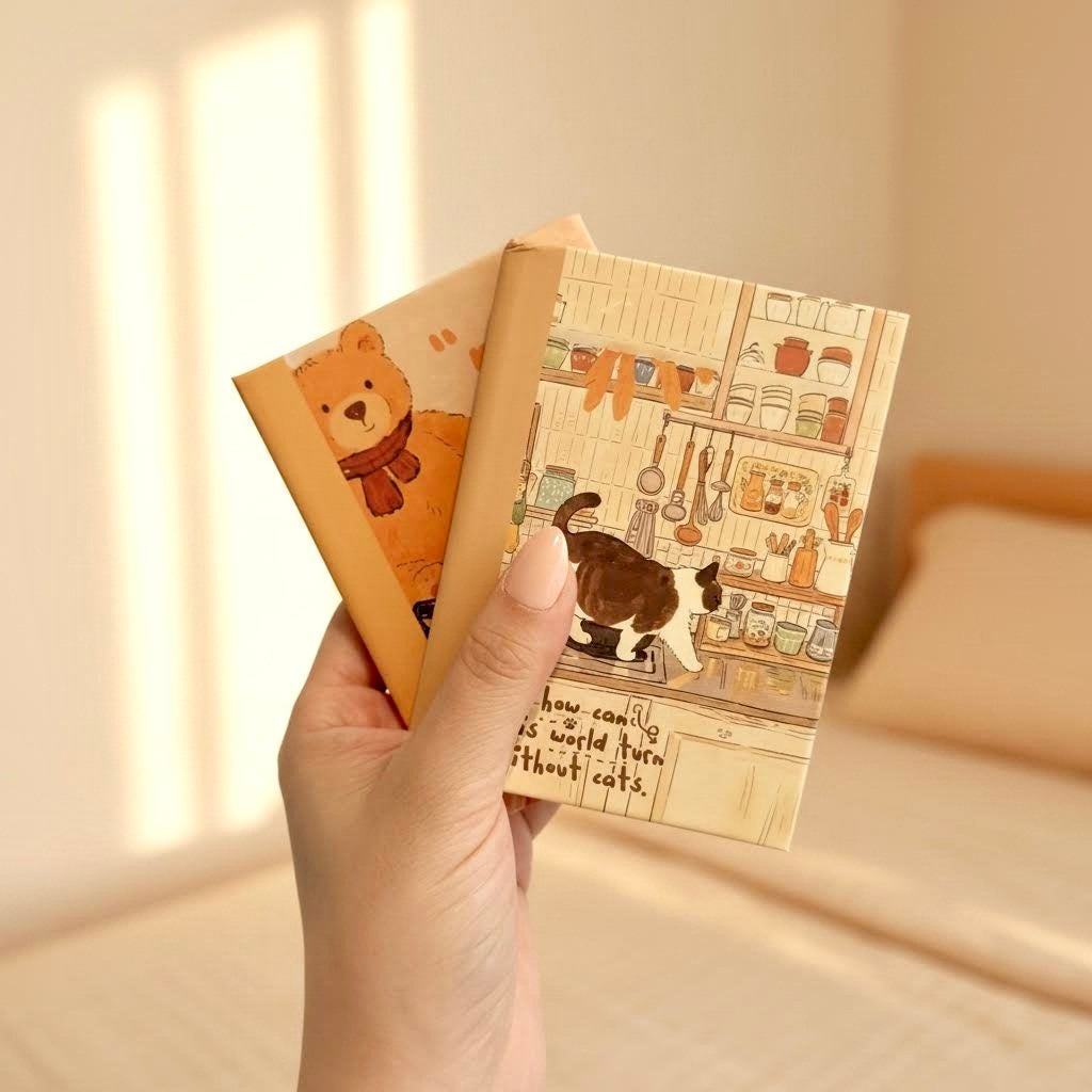 Pocket-Sized Mini Hardcover Little Meow Diary Series