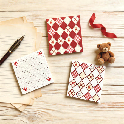 Trio Sticky Notes Set - French Checkerboard Series