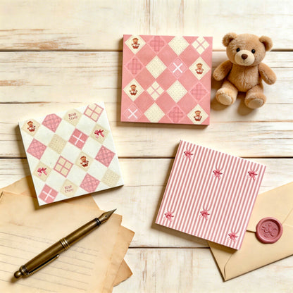 Trio Sticky Notes Set - French Checkerboard Series