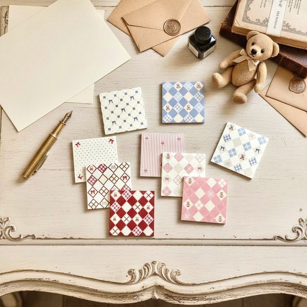 Trio Sticky Notes Set - French Checkerboard Series