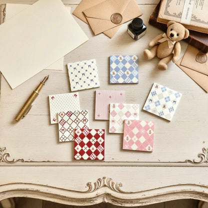Trio Sticky Notes Set - French Checkerboard Series