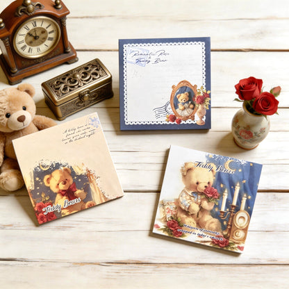Trio Sticky Notes Set - Teddy Bear Romance Series
