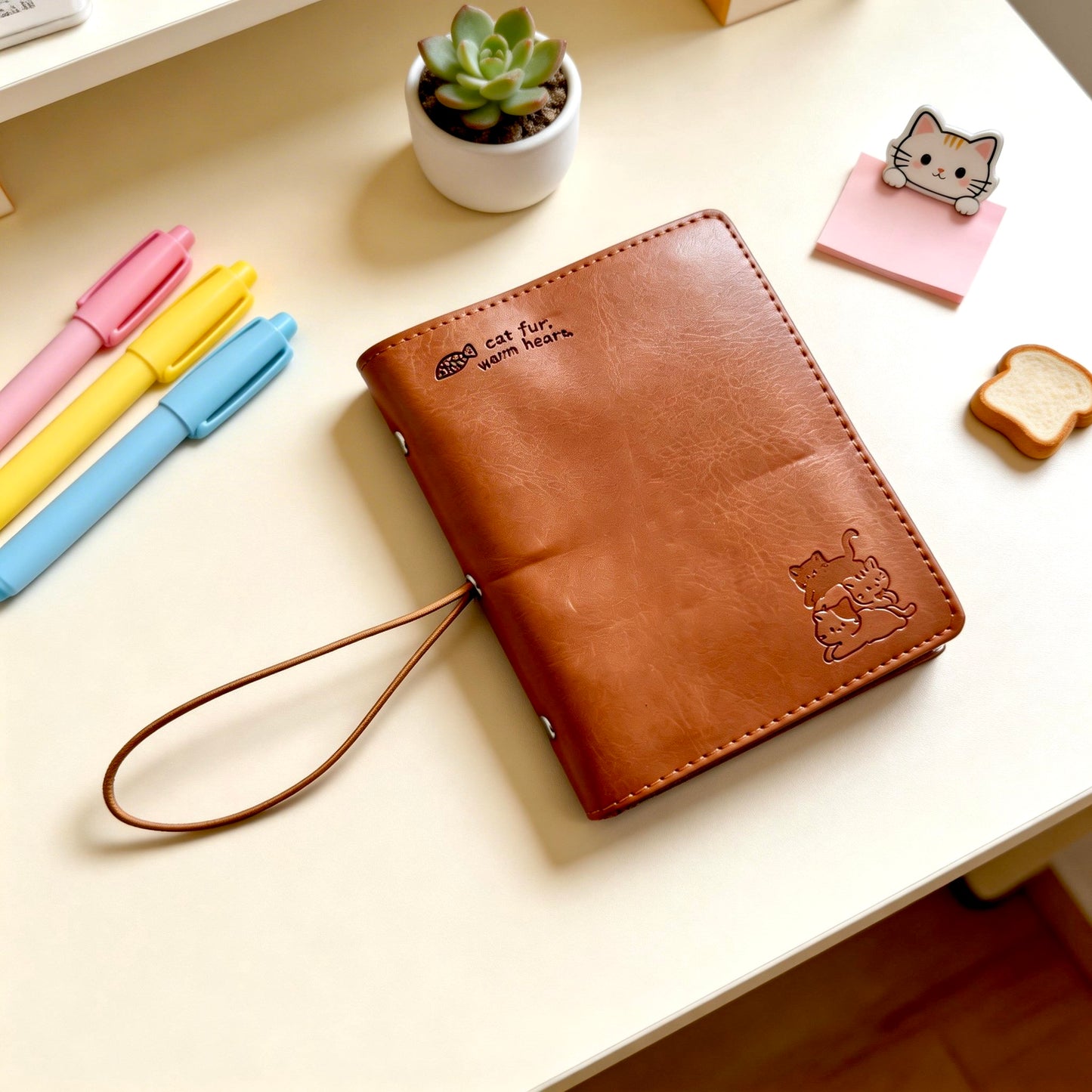 A6 | PU Leather | Subtle Cute Leather Refillable Journal Notebook