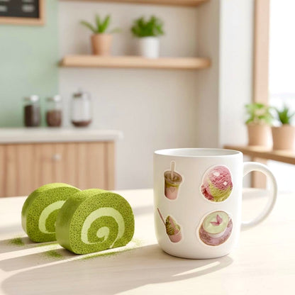 51 Pcs Individual Stickers | The Prettiest Matcha and Pink