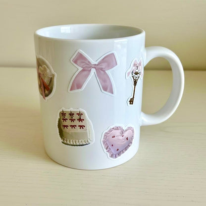 50 Pcs Individual Stickers | Pink Bow Cuties