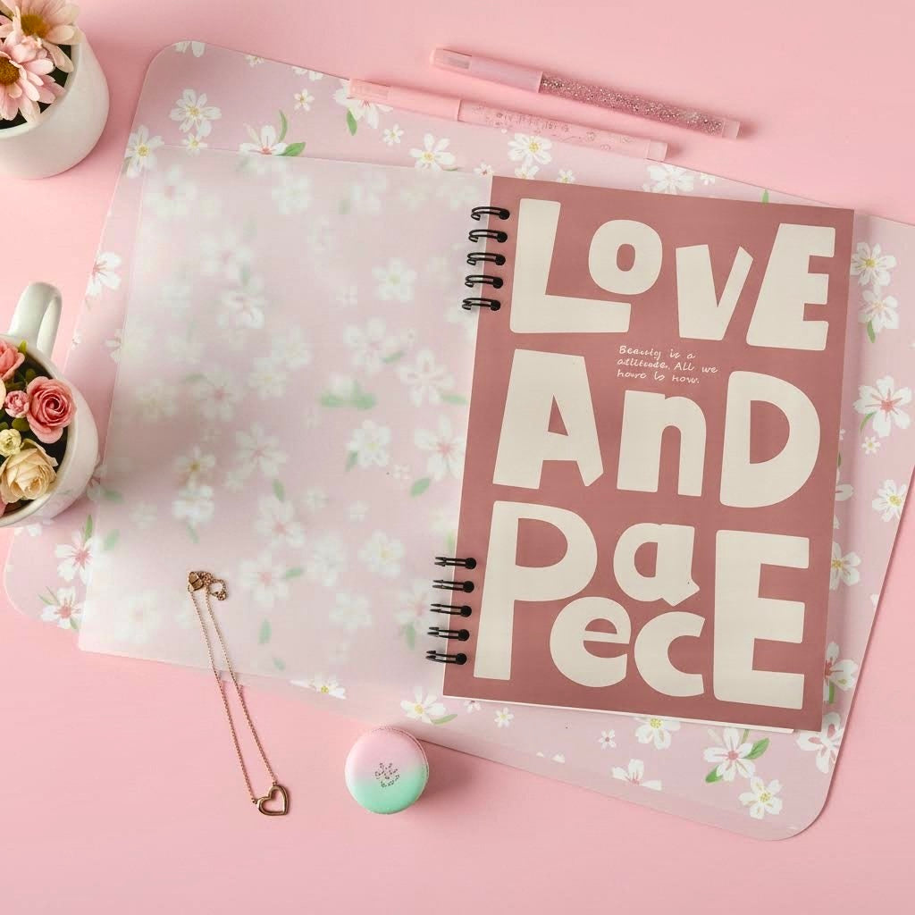 A5 | Matte PP Cover | Love and Peace Series Creative Binder Notebook