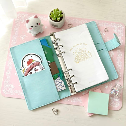 A6 | PU Leather | Mint and Lychee Fun Journal Notebook