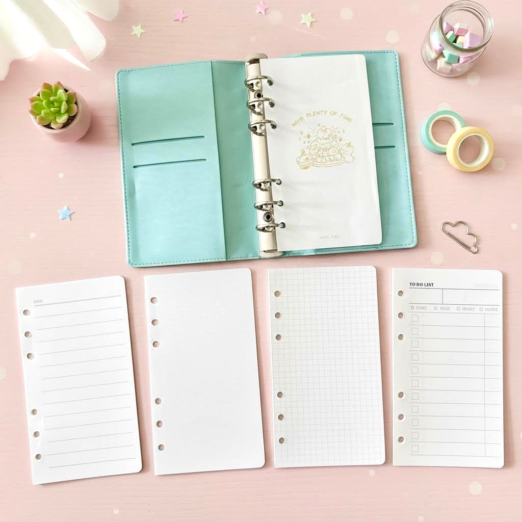 A6 | PU Leather | Mint and Lychee Fun Journal Notebook