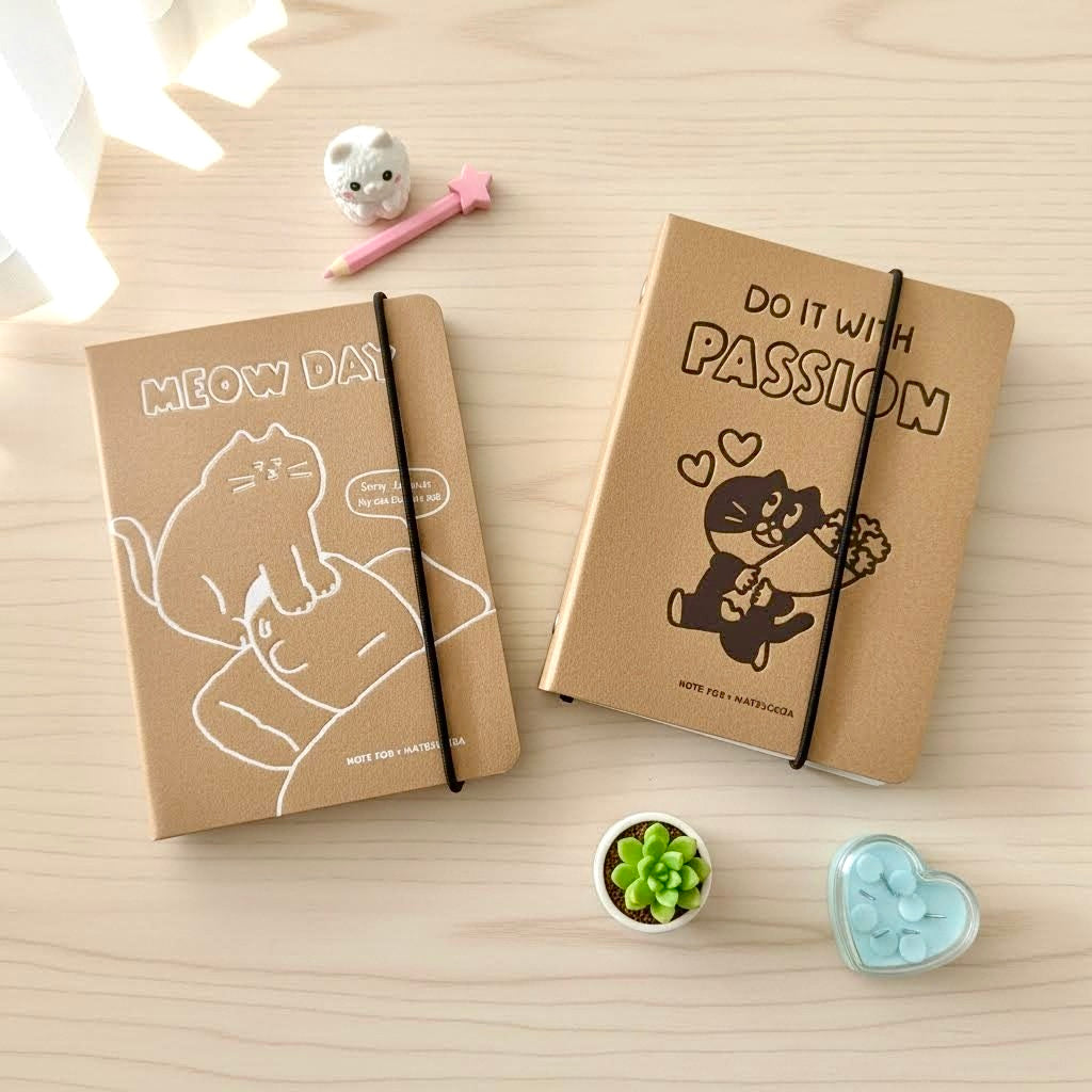Pocket-Sized Hardcover All-in-One Creative Cat Journal