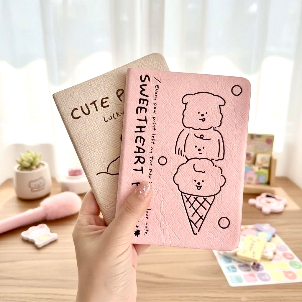 A6 | Premium Textured Cover | Sweet Puppy Series Journal Notebook