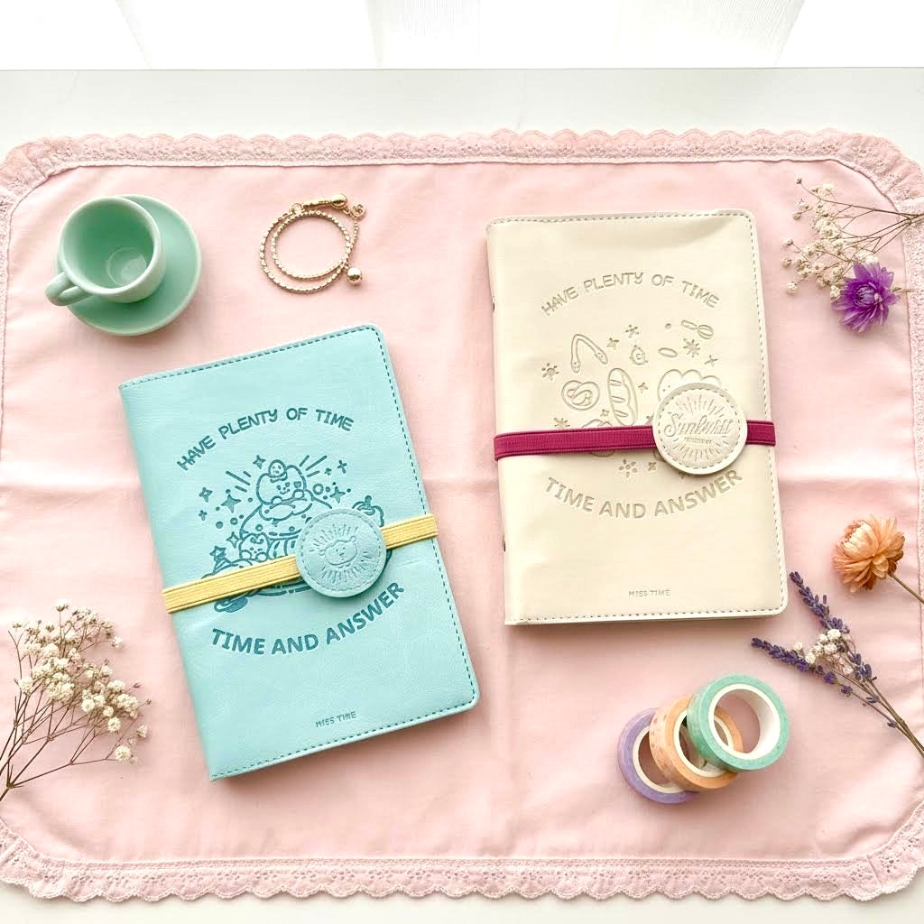 A6 | PU Leather | Mint and Lychee Fun Journal Notebook