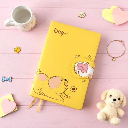 B6 | PU Leather Hardcover | Cat and Dog Notebook with Magnetic Closure