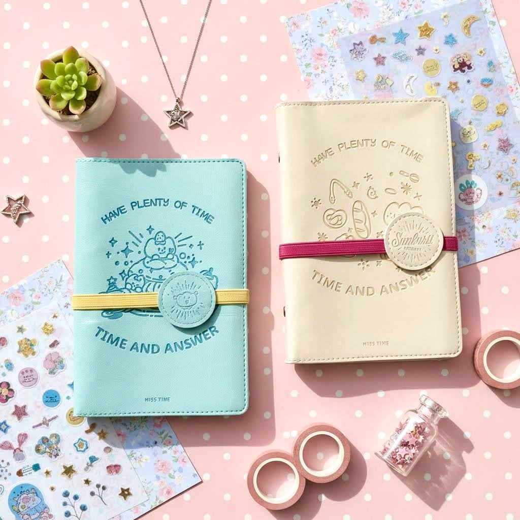 A6 | PU Leather | Mint and Lychee Fun Journal Notebook