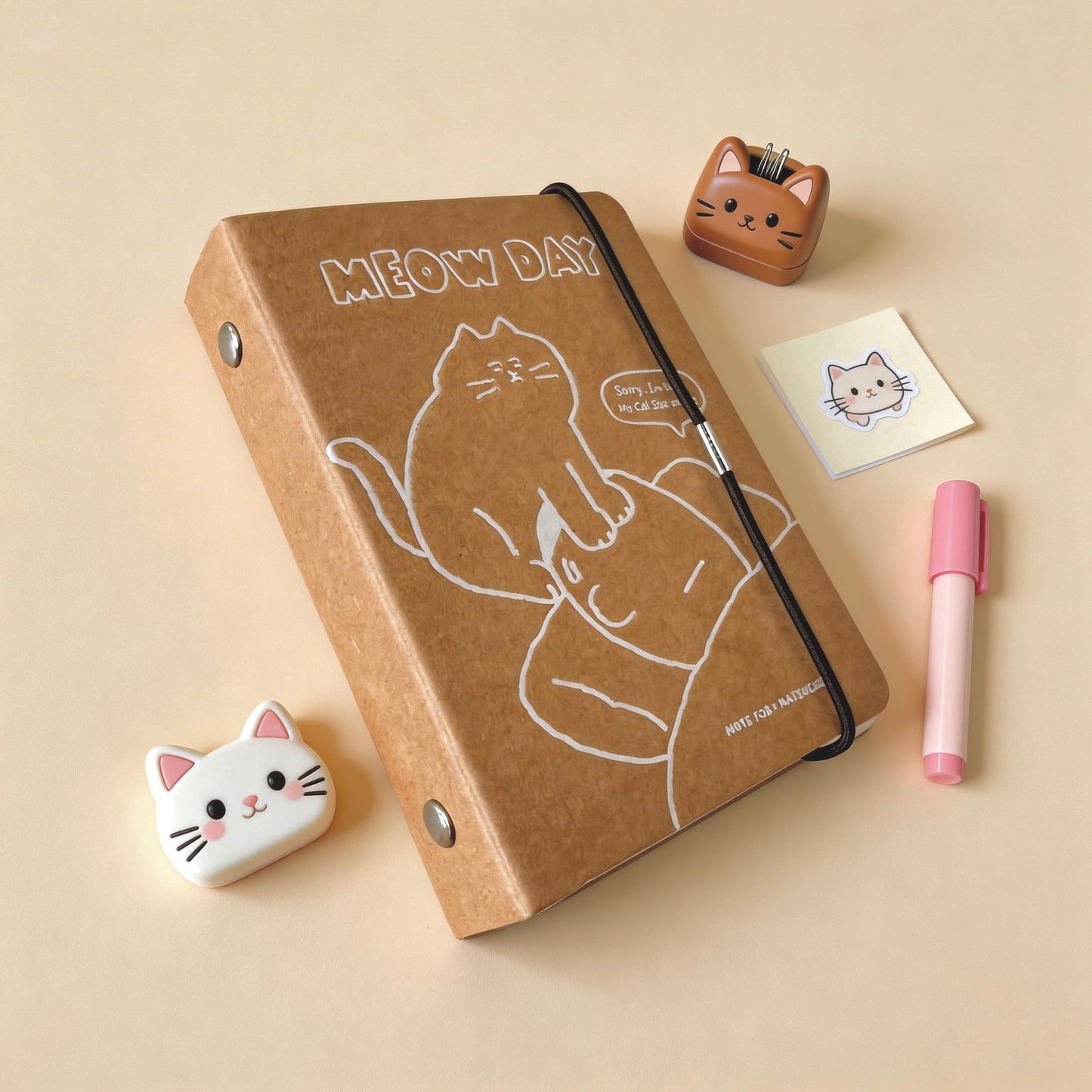 Pocket-Sized Hardcover All-in-One Creative Cat Journal